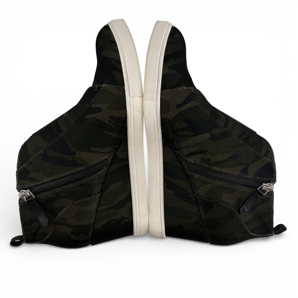 Linea Paolo Women's Size 11 Camo Wedge Sneakers Black Green High Top Zip Up - Picture 5 of 10